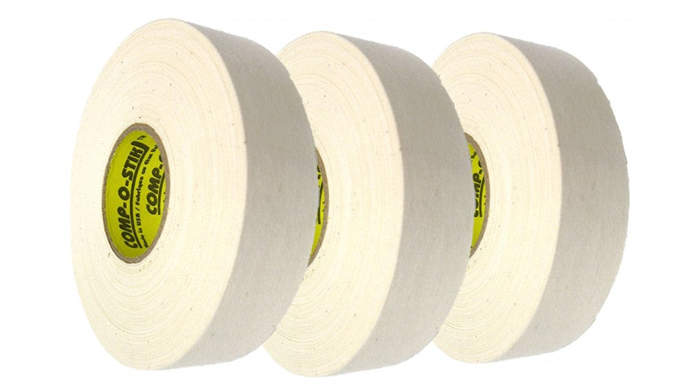 3x North American Tape, Eishockey, Hockey Schlägertape 24mm x 25m weiß