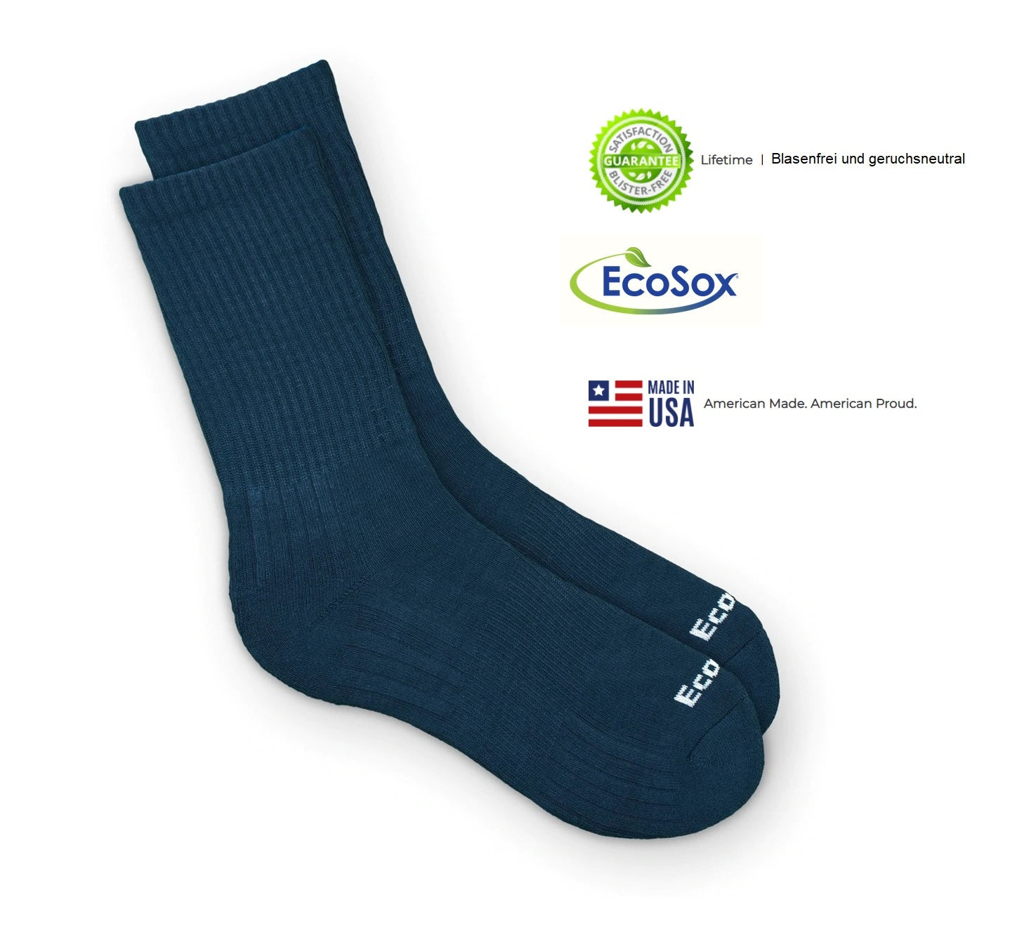 ECOSOX CREW Socken, bamboo | Bambus Work and Sport