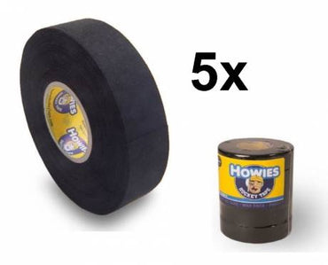 5x Pak Howies Black Tape 1"x18m