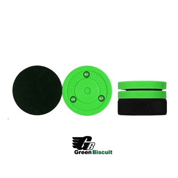 Green Biscuit Trainingspuck f. Eishockey, Hockey Puck Asphalt