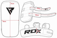RDX T1 Curved Thai Kick pad Schlagpolster Kampfsport Unterarm rot