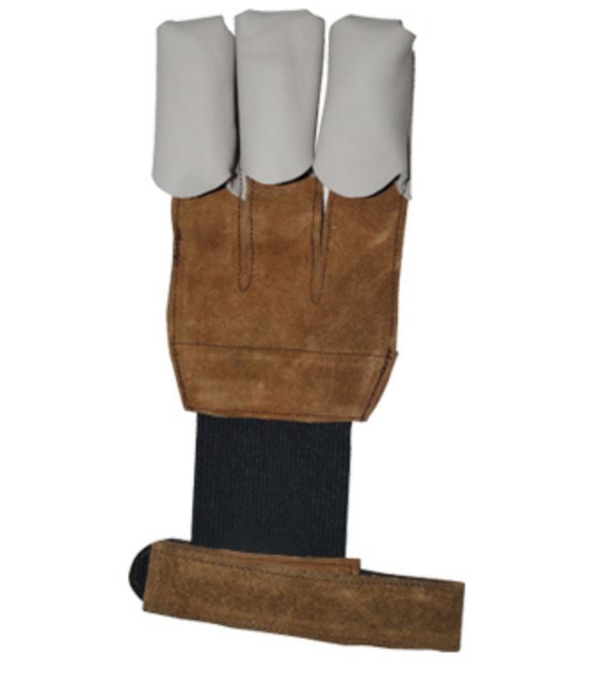Schießhandschuh, Bogenhandschuh Wildleder white cap, traditionell XS-XL