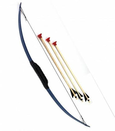 Pfeil und Bogen farbig mit 3 Pfeilen aus Escheholz 80 cm